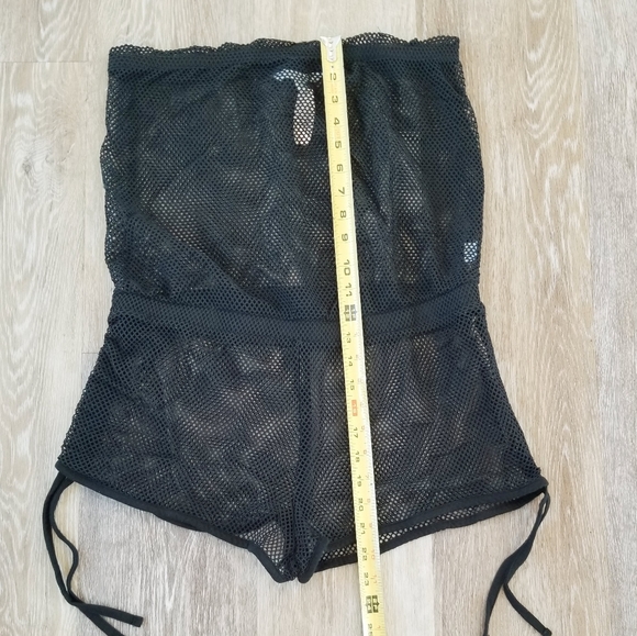 Victoria's Secret Strapless Black Mesh Swimsuit Cover Up With Ruching NWT - Picture 8 of 10